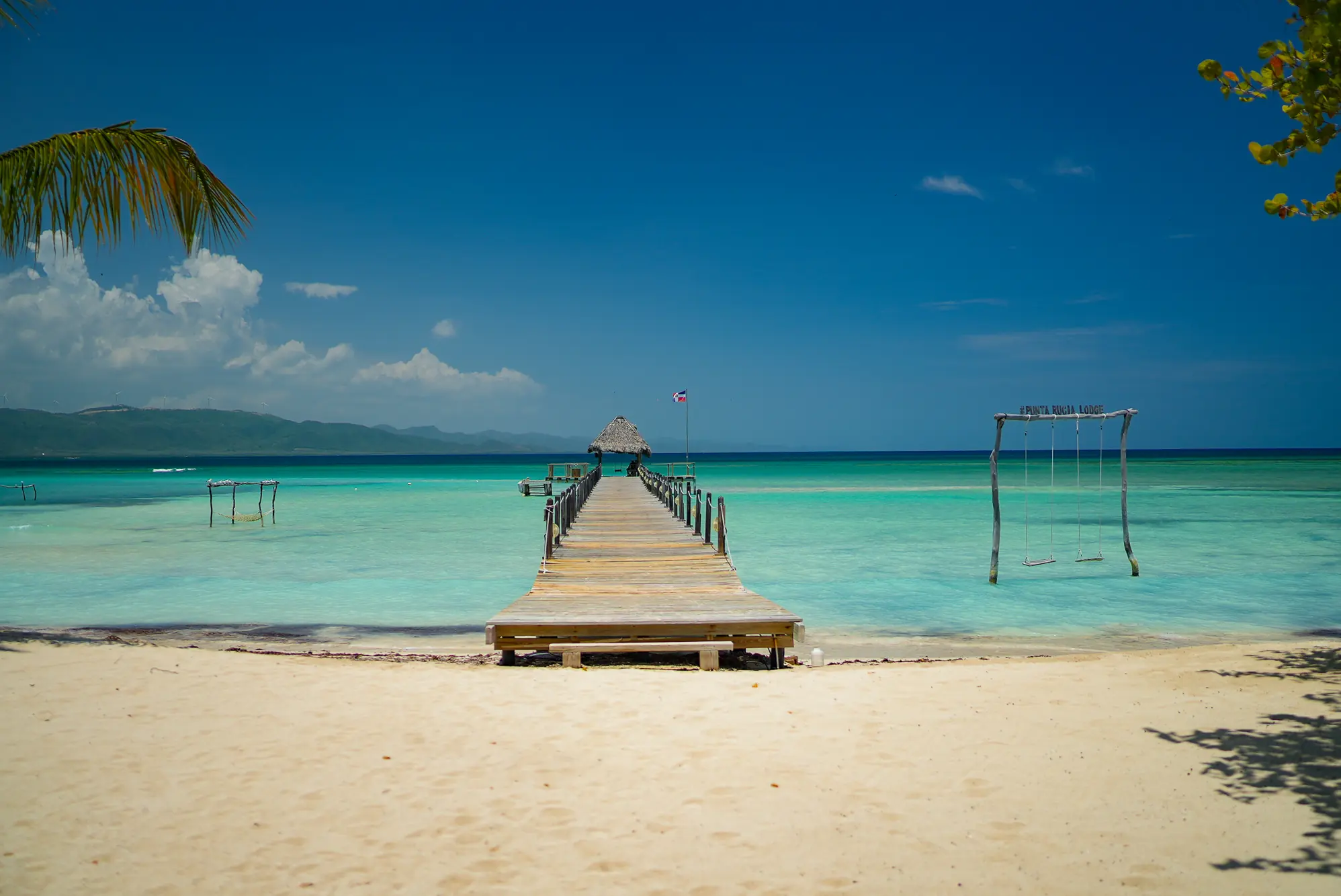 Beach dock near Casa Estrellas Mirabal, Perla Marina